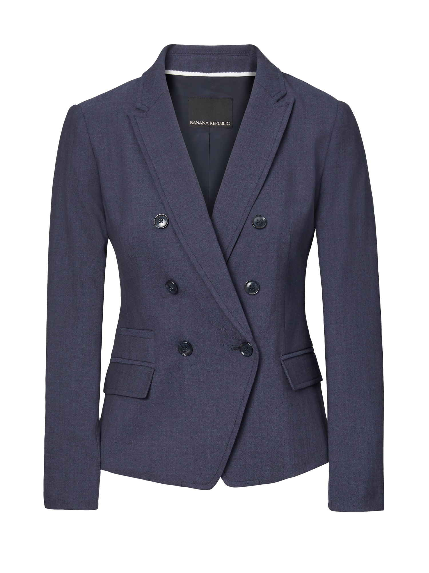 Double Breasted-Fit Lightweight Wool Blazer | Banana Republic