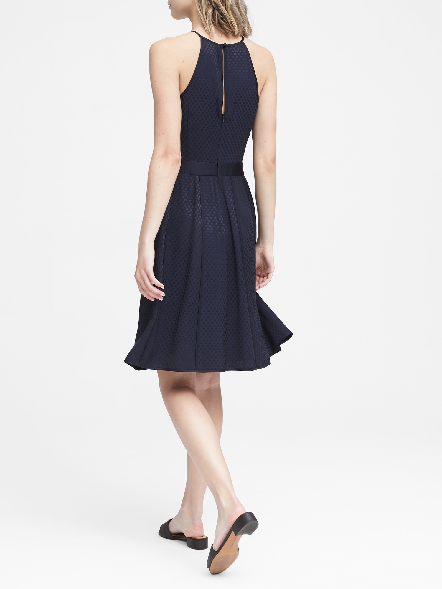 Banana republic paneled fit and best sale flare dress