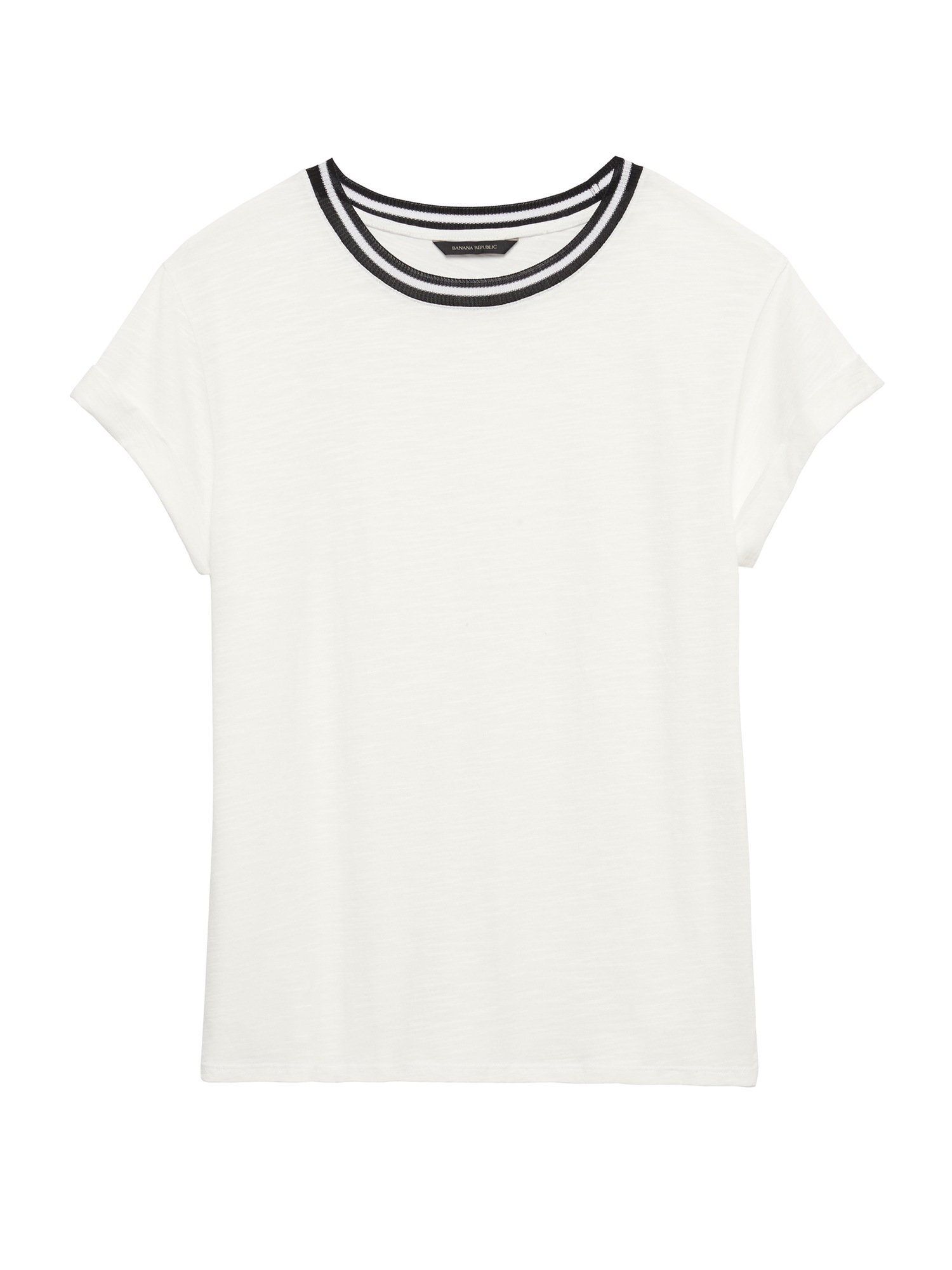 Cotton-Modal Roll-Cuff Crew-Neck T-Shirt