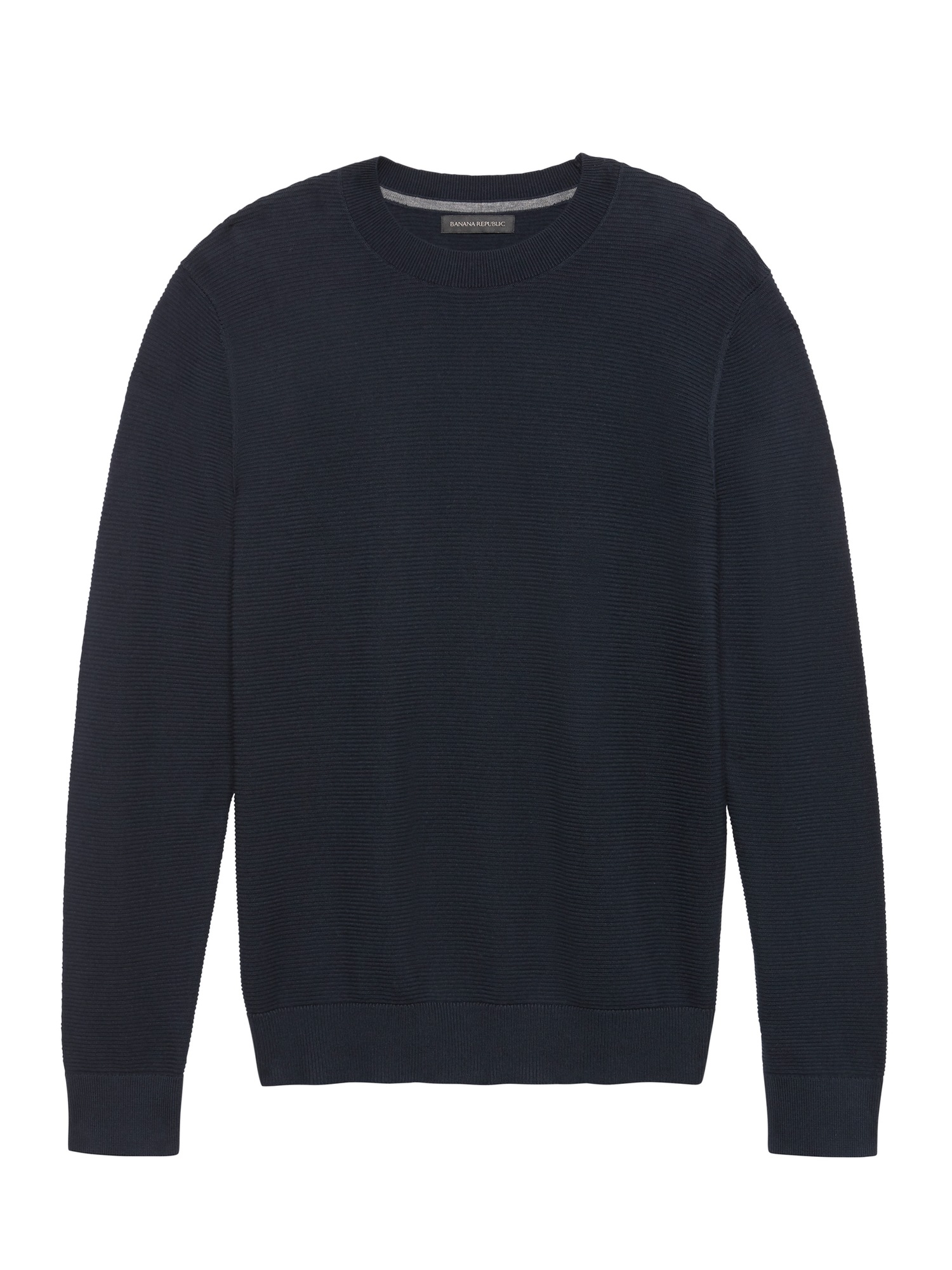 SUPIMA® Cotton Textured Crew-Neck Sweater
