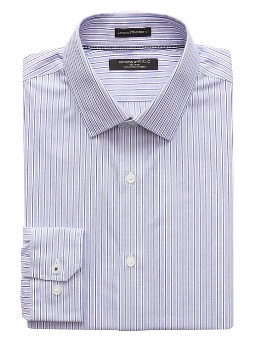 Camden Standard-Fit Non-Iron Stripe Shirt | Banana Republic