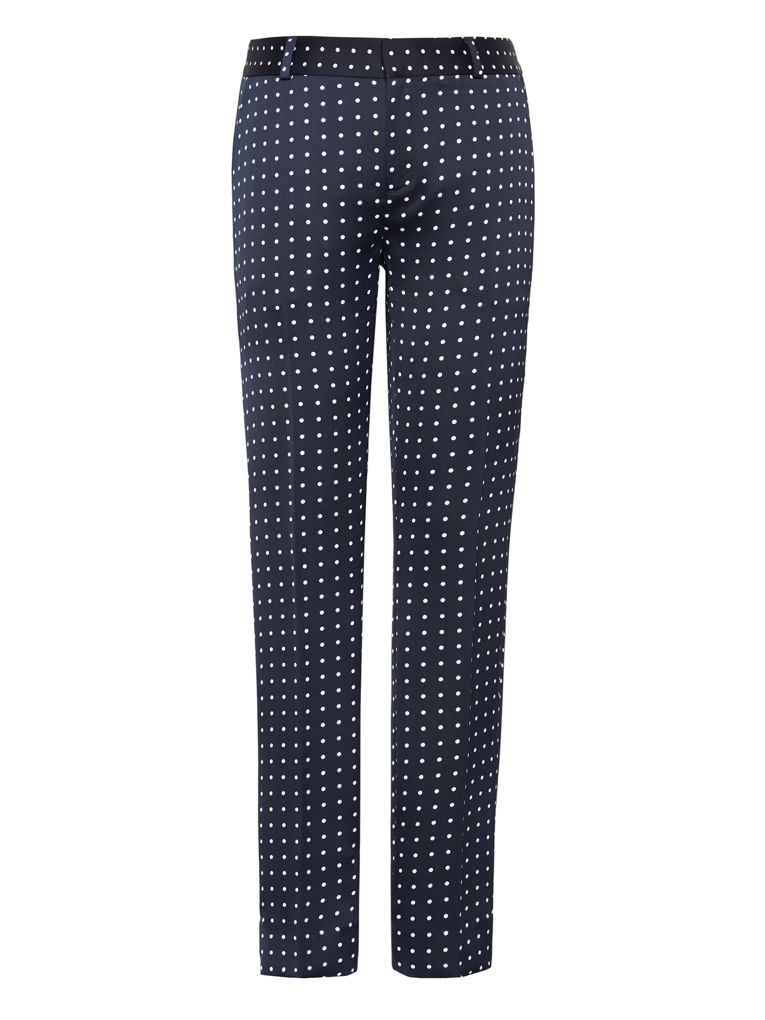 Petite Avery Straight-Fit Polka Dot Ankle Pant