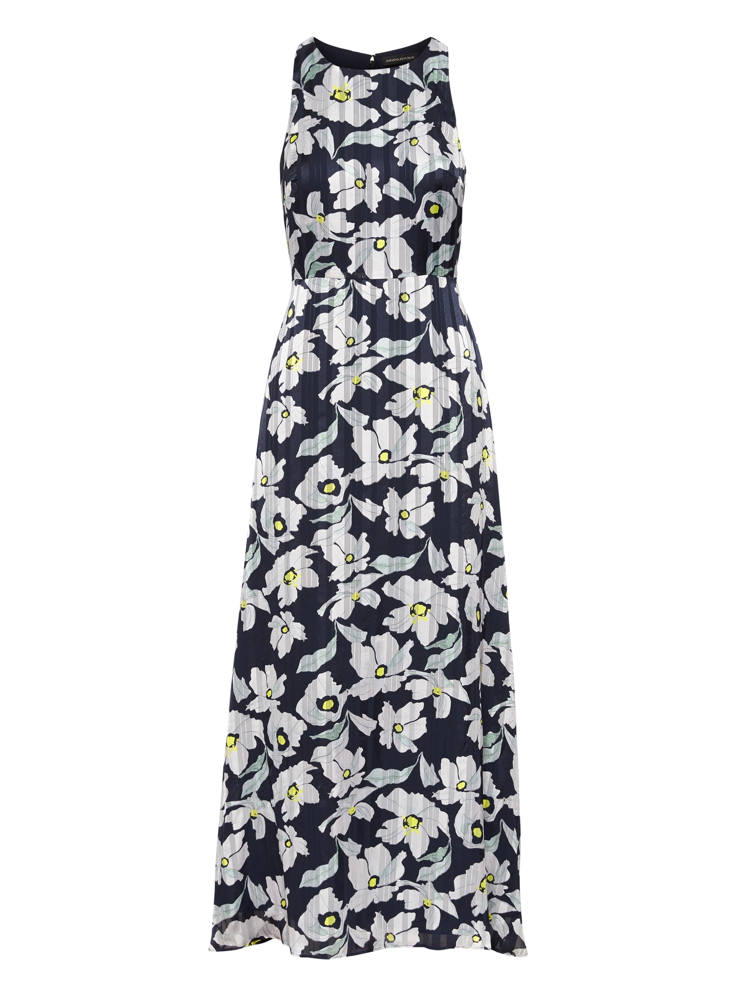 Petite Floral Fit-and-Flare Maxi Dress | Banana Republic