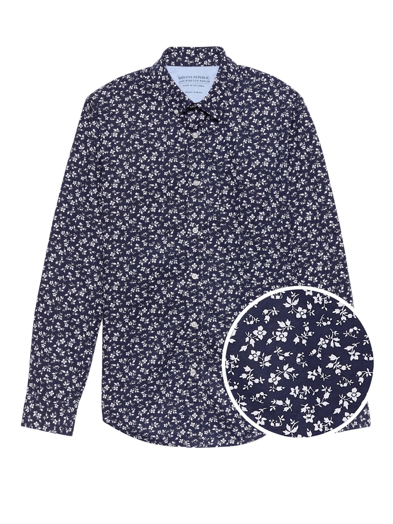 Grant Slim-Fit Luxe Poplin Floral Shirt