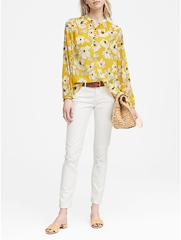 新品　Semicouture floral print sheer blouse FLORAL PRINT SEMI-SHEER SHIRT - Multicolored | ZARA Canada