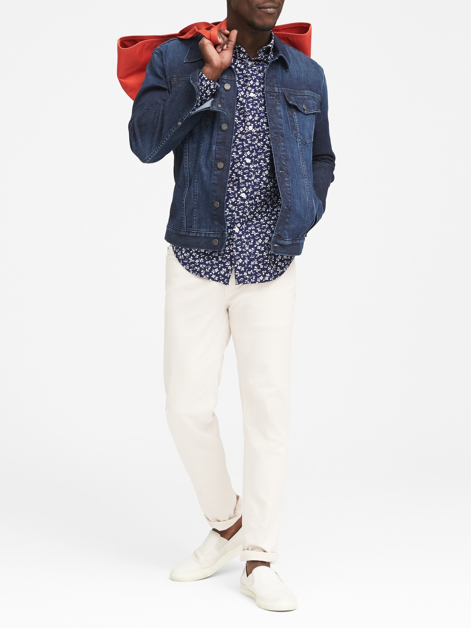 Grant Slim-Fit Luxe Poplin Floral Shirt