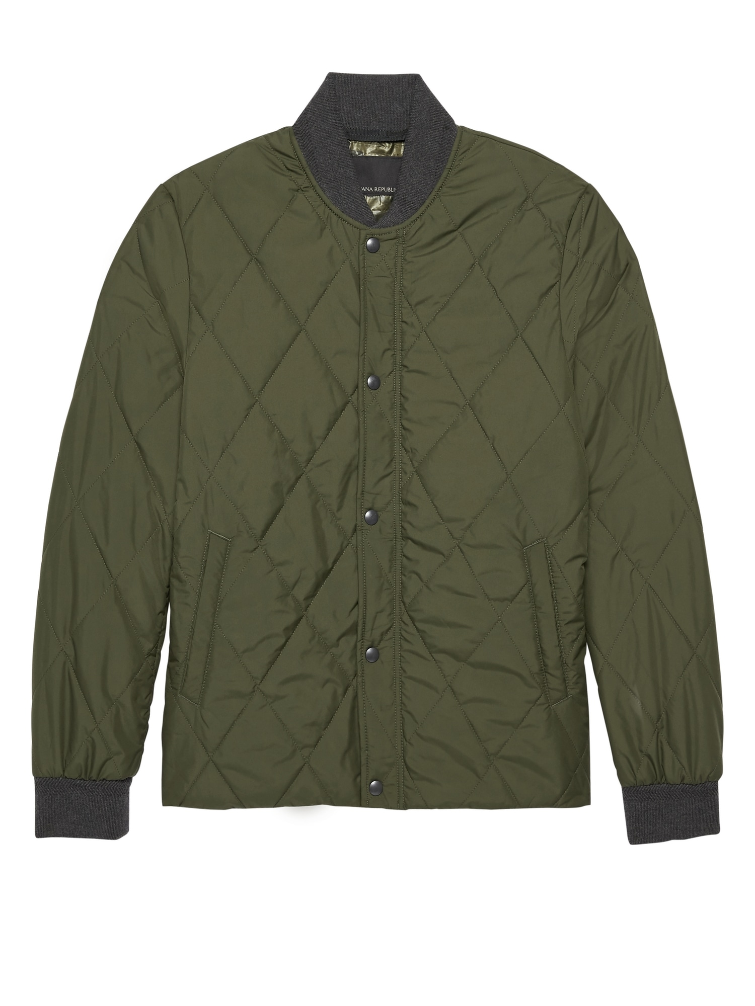 Water-Resistant Quilted Bomber Jacket