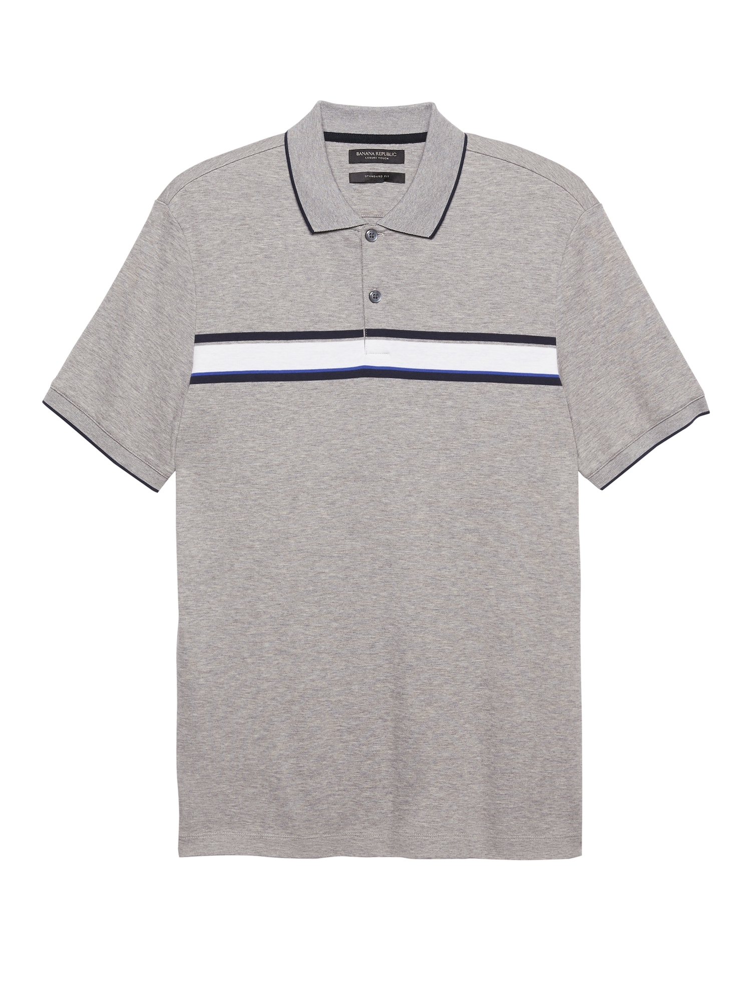 Luxury-Touch Chest Stripe Polo