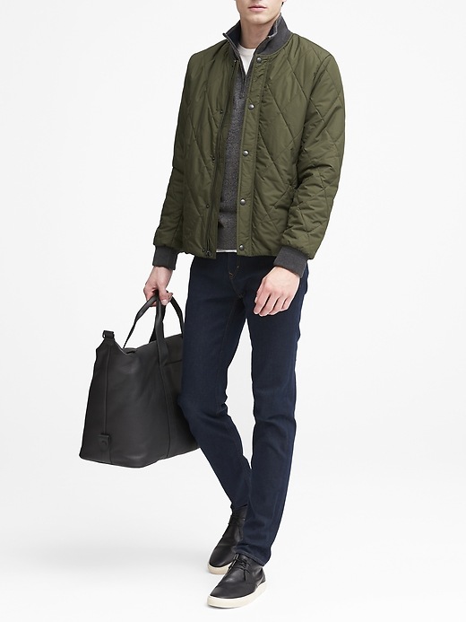 banana republic quilted bomber