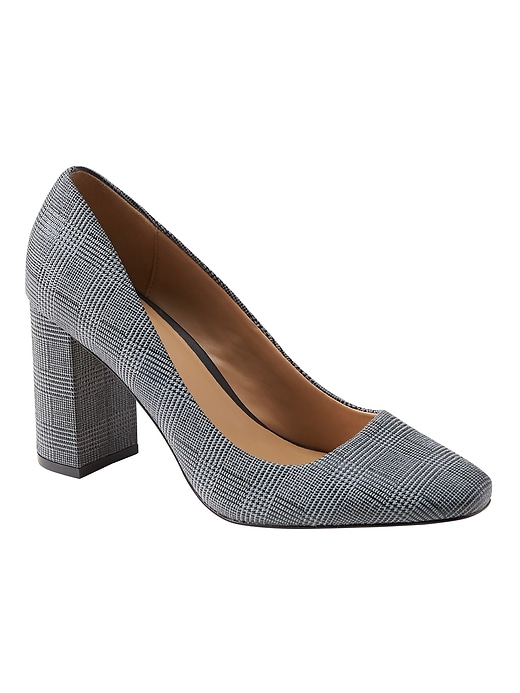 Square Toe BlockHeel Pump Banana Republic