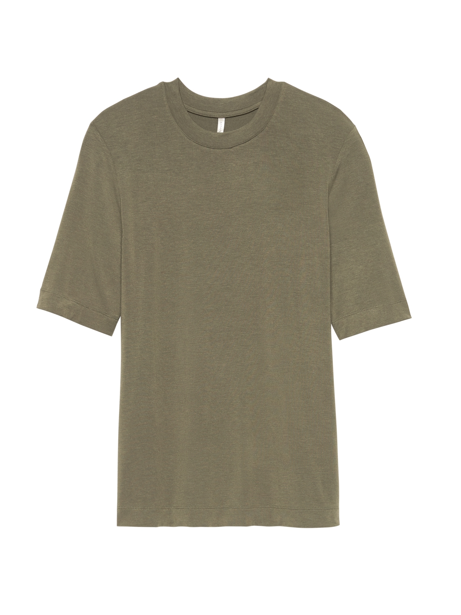 Soft Stretch Elbow-Sleeve T-Shirt