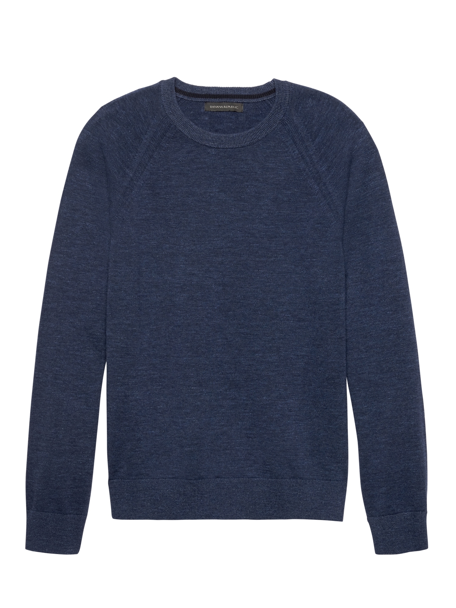 Heathered Cotton Crew-Neck Sweater | Banana Republic