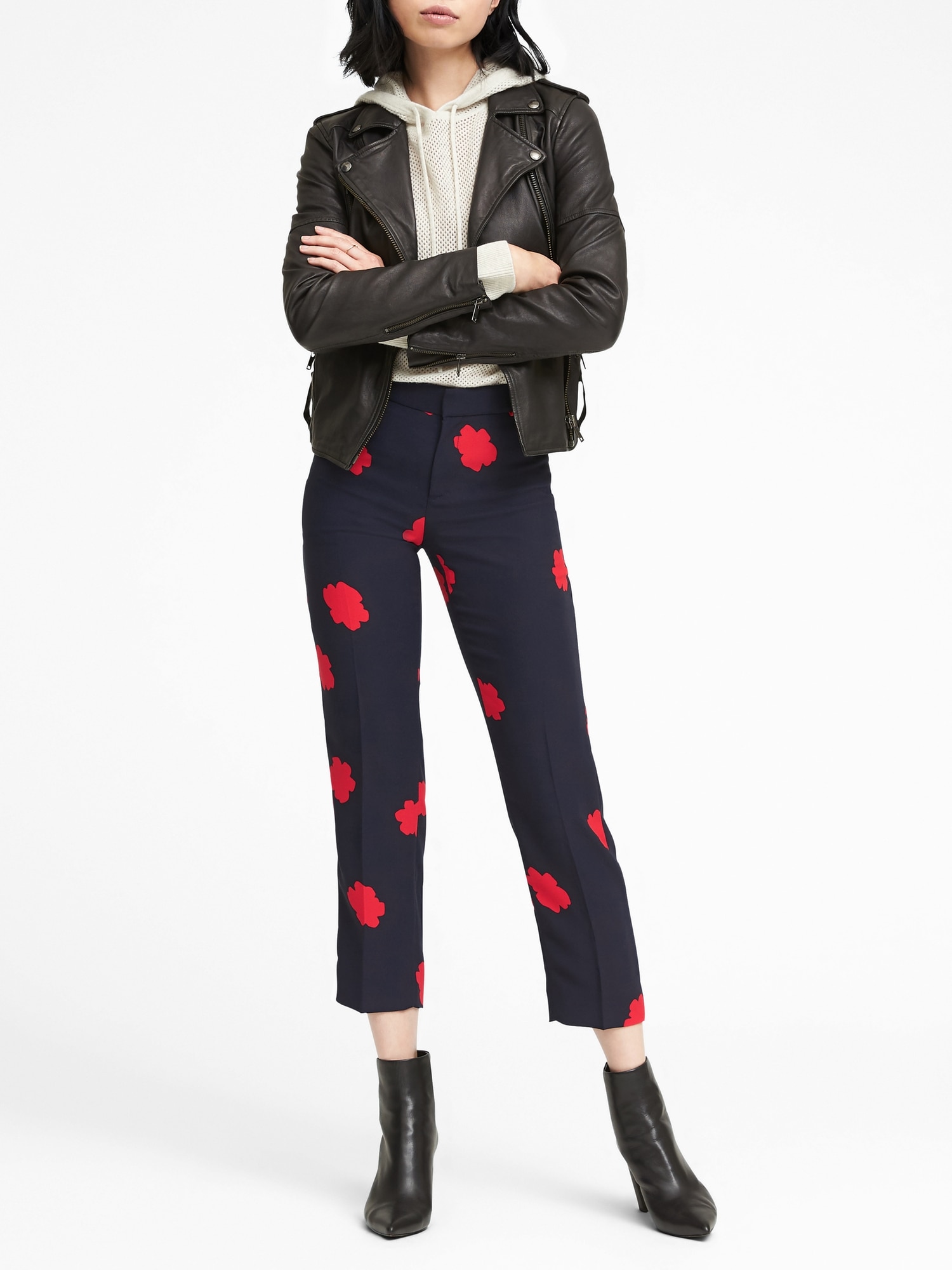 Avery Straight-Fit Floral Ankle Pant