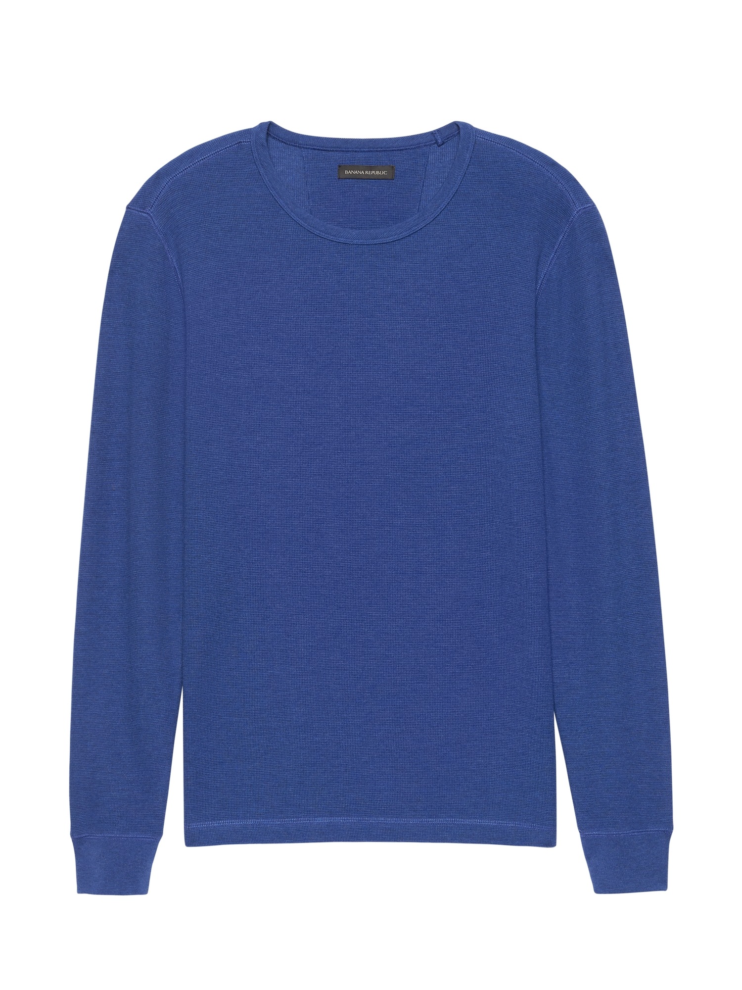 Waffle-Knit Crew-Neck Thermal T-Shirt
