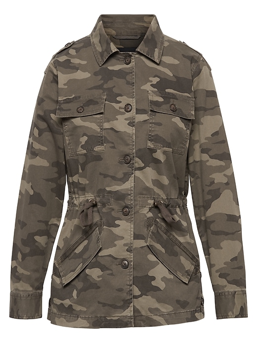 Petite Camo Utility Shirt Jacket Banana Republic