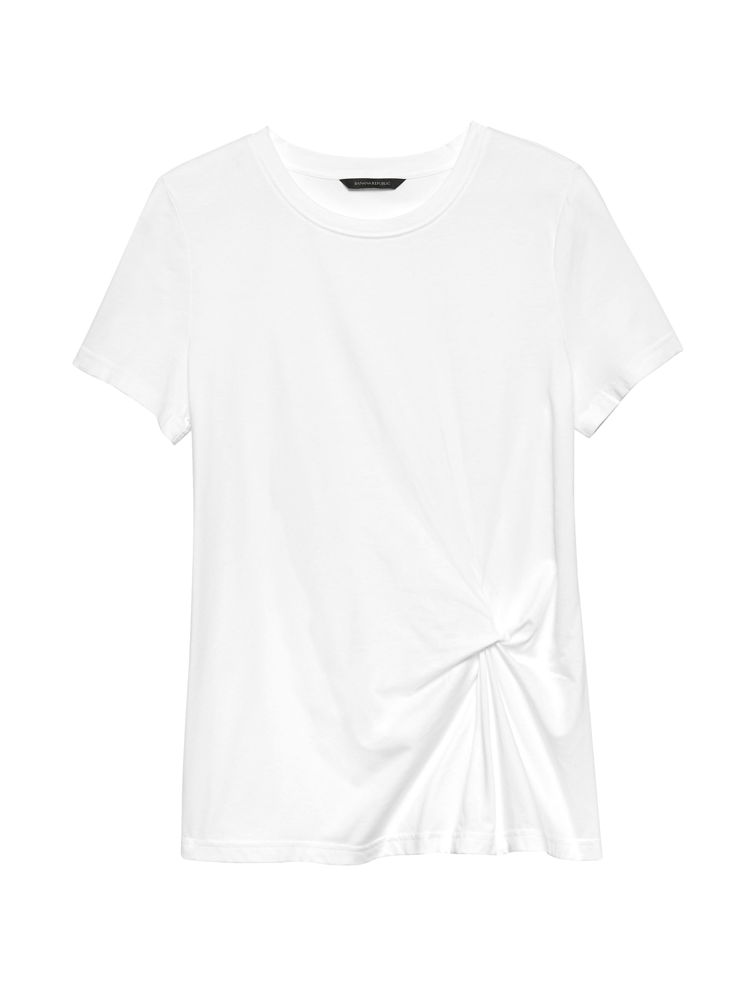 Petite SUPIMA® Cotton Side-Twist T-Shirt