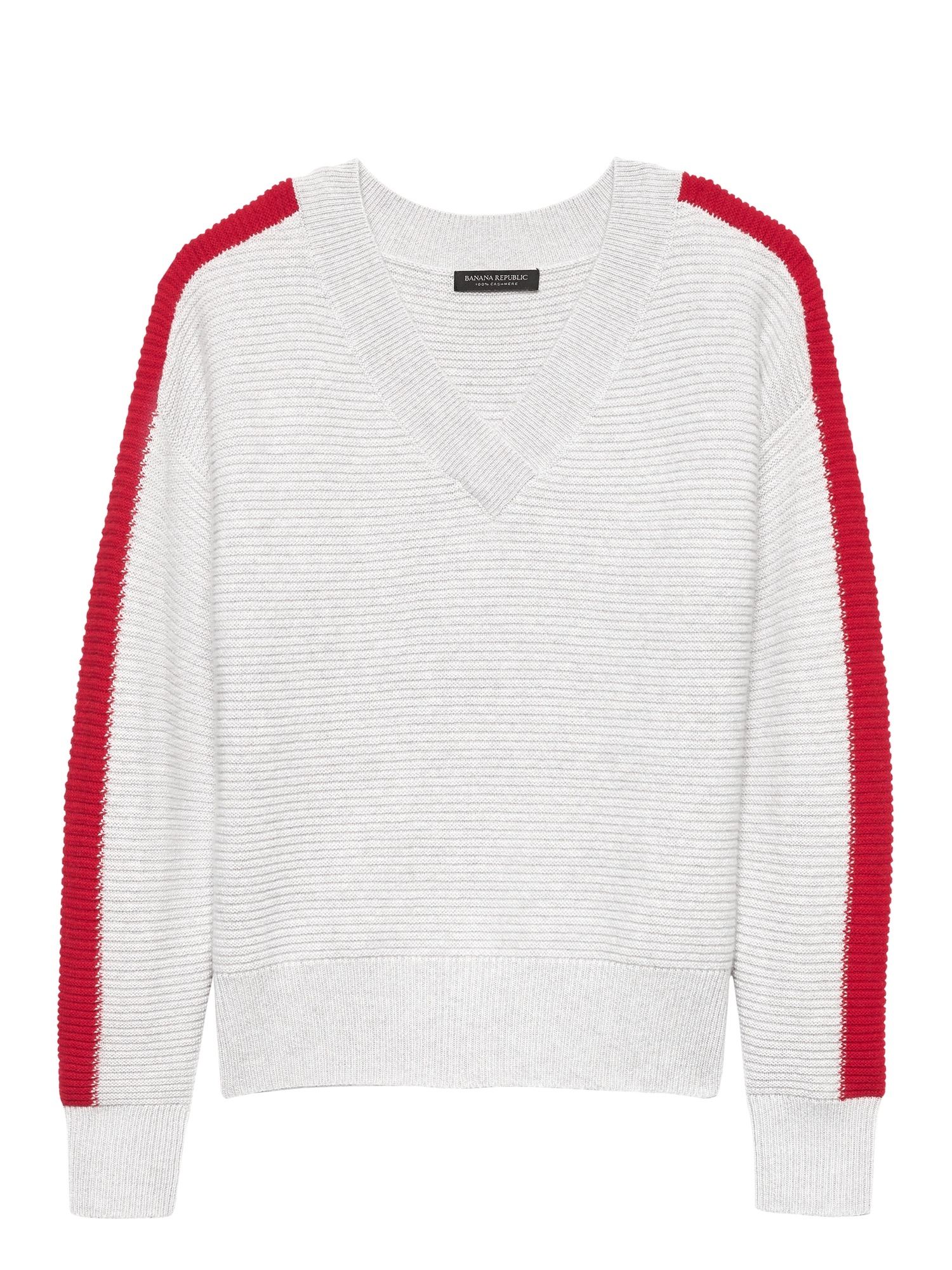 Cashmere Stripe Varsity Sweater