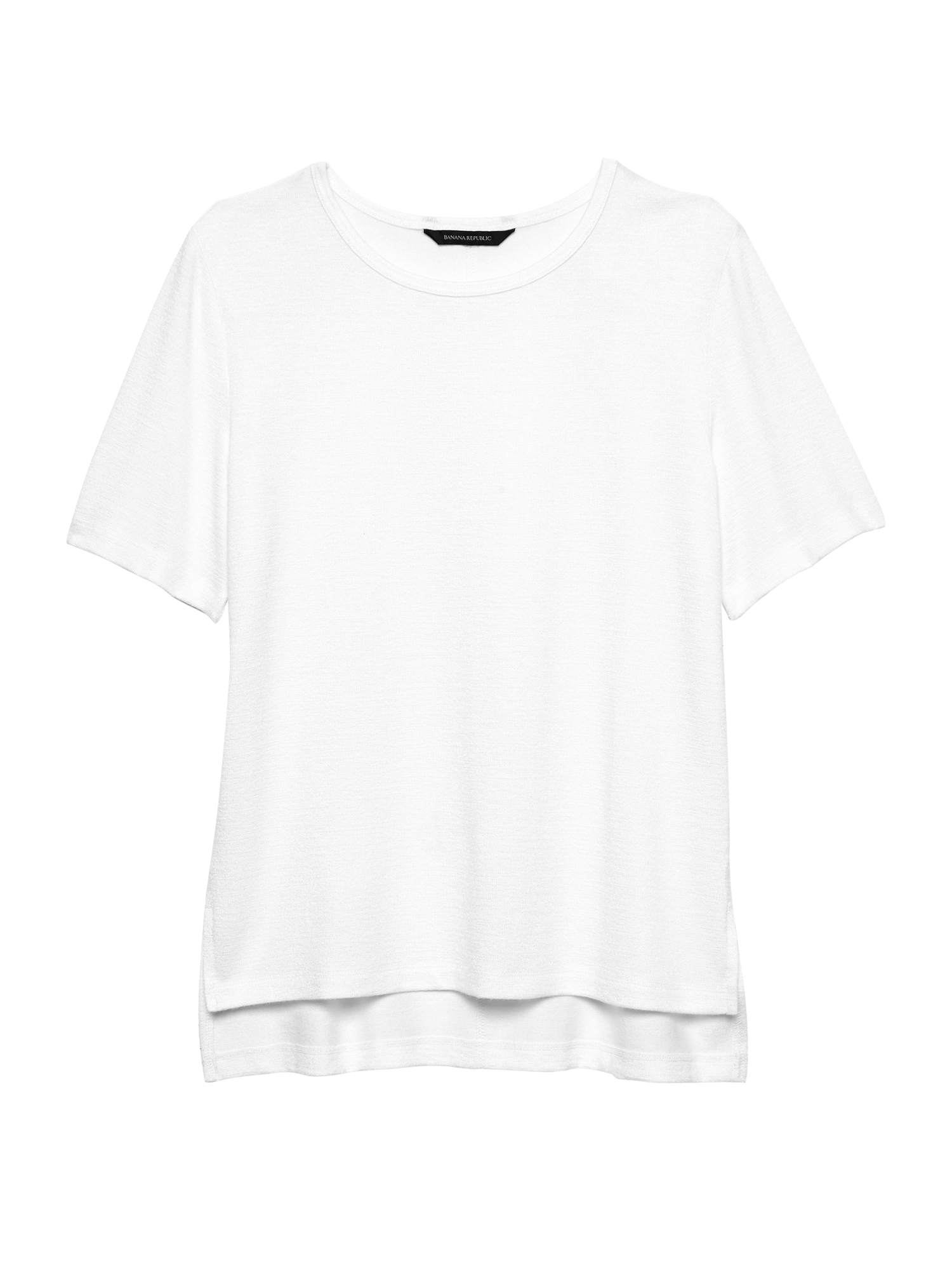 Luxespun Boyfriend T-Shirt with Side Slits | Banana Republic