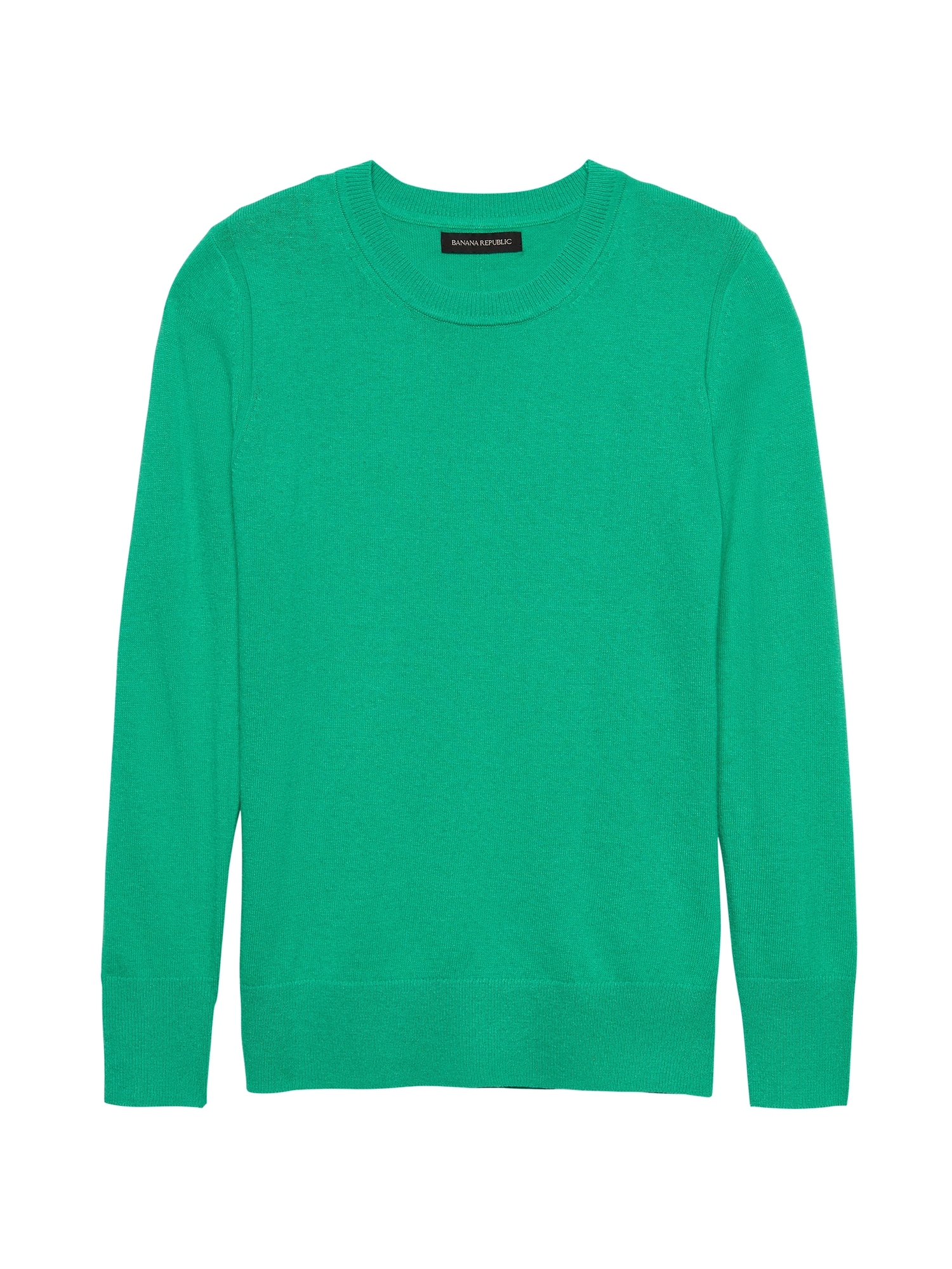 Petite Italian Merino-Blend Crew-Neck Sweater