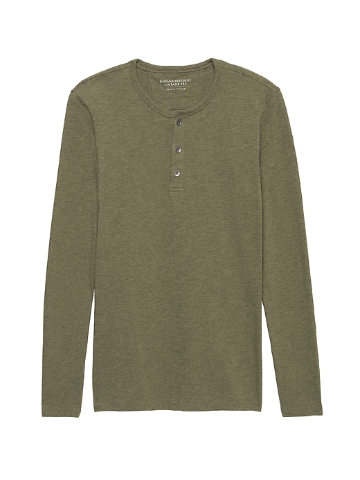 Vintage 100 Cotton Henley TShirt Banana Republic