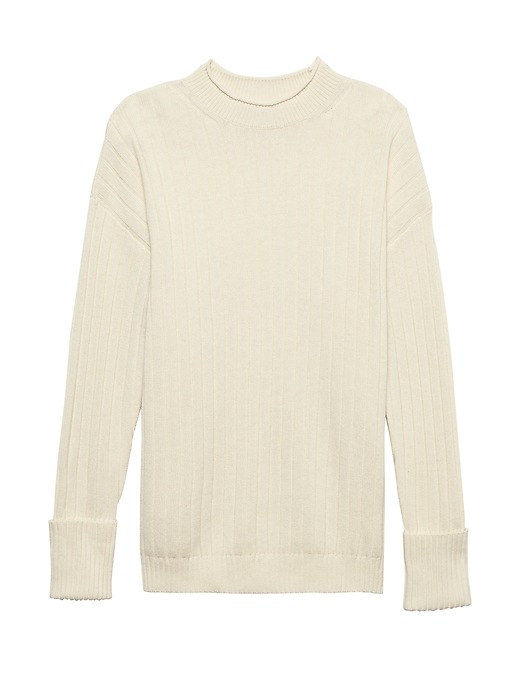 Washable Wool-Cashmere Ribbed Sweater
