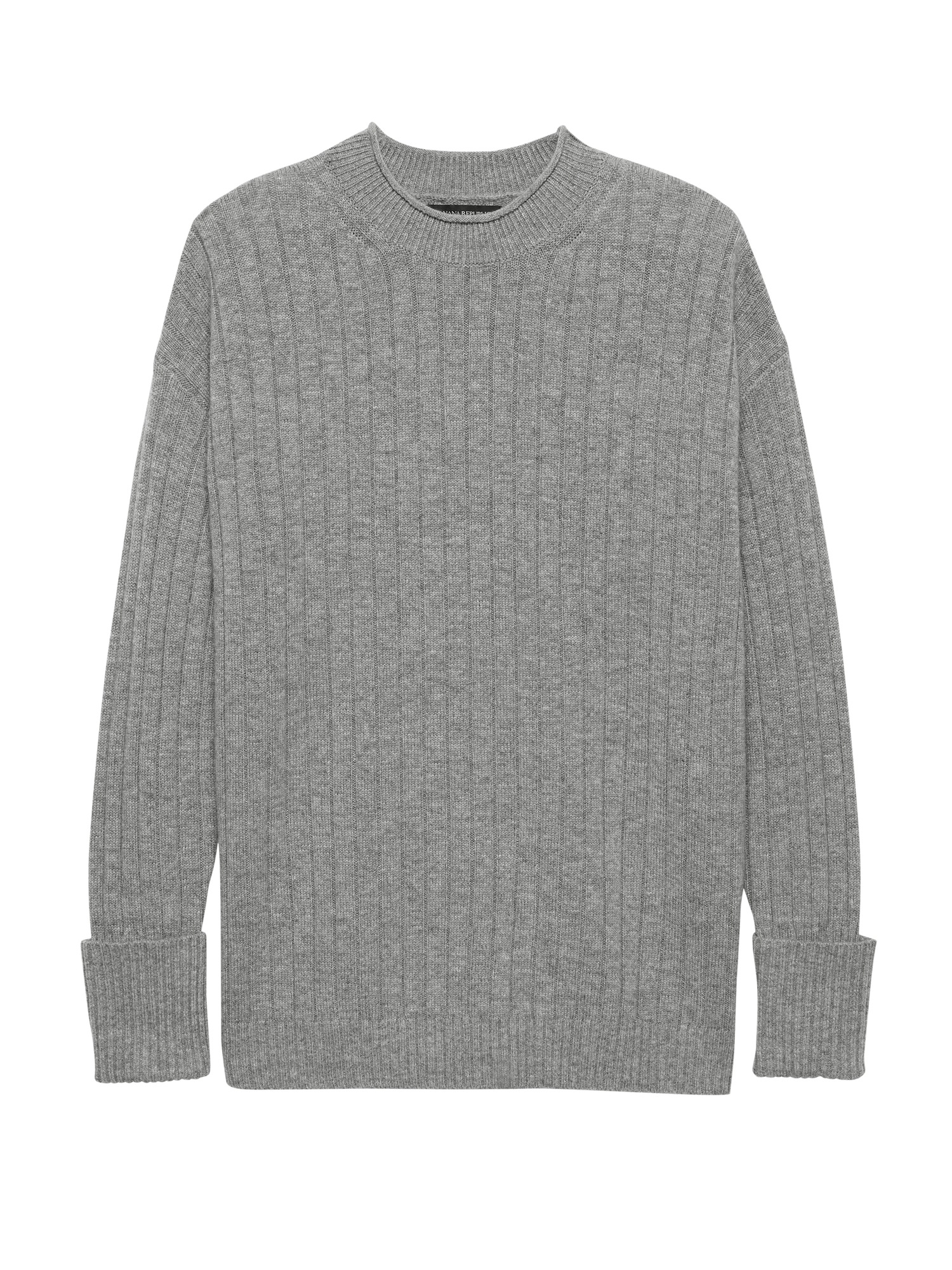 Washable Wool-Cashmere Ribbed Sweater