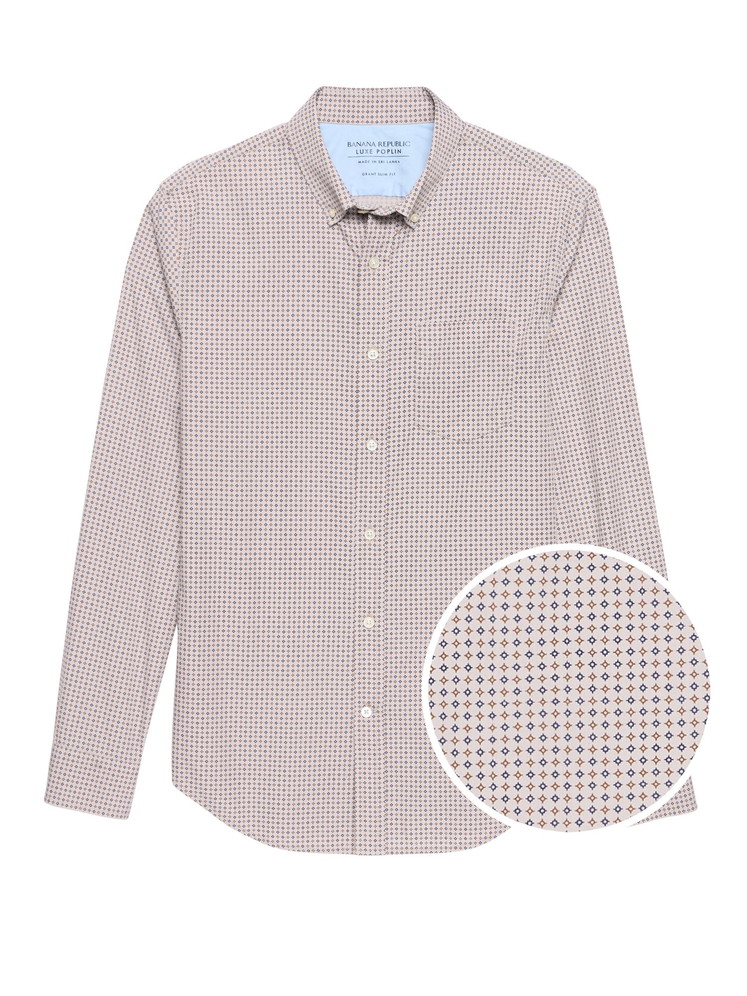 Grant Slim-Fit Luxe Poplin Print Shirt