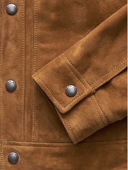 BR x Kevin Love Suede Trucker Jacket Banana Republic