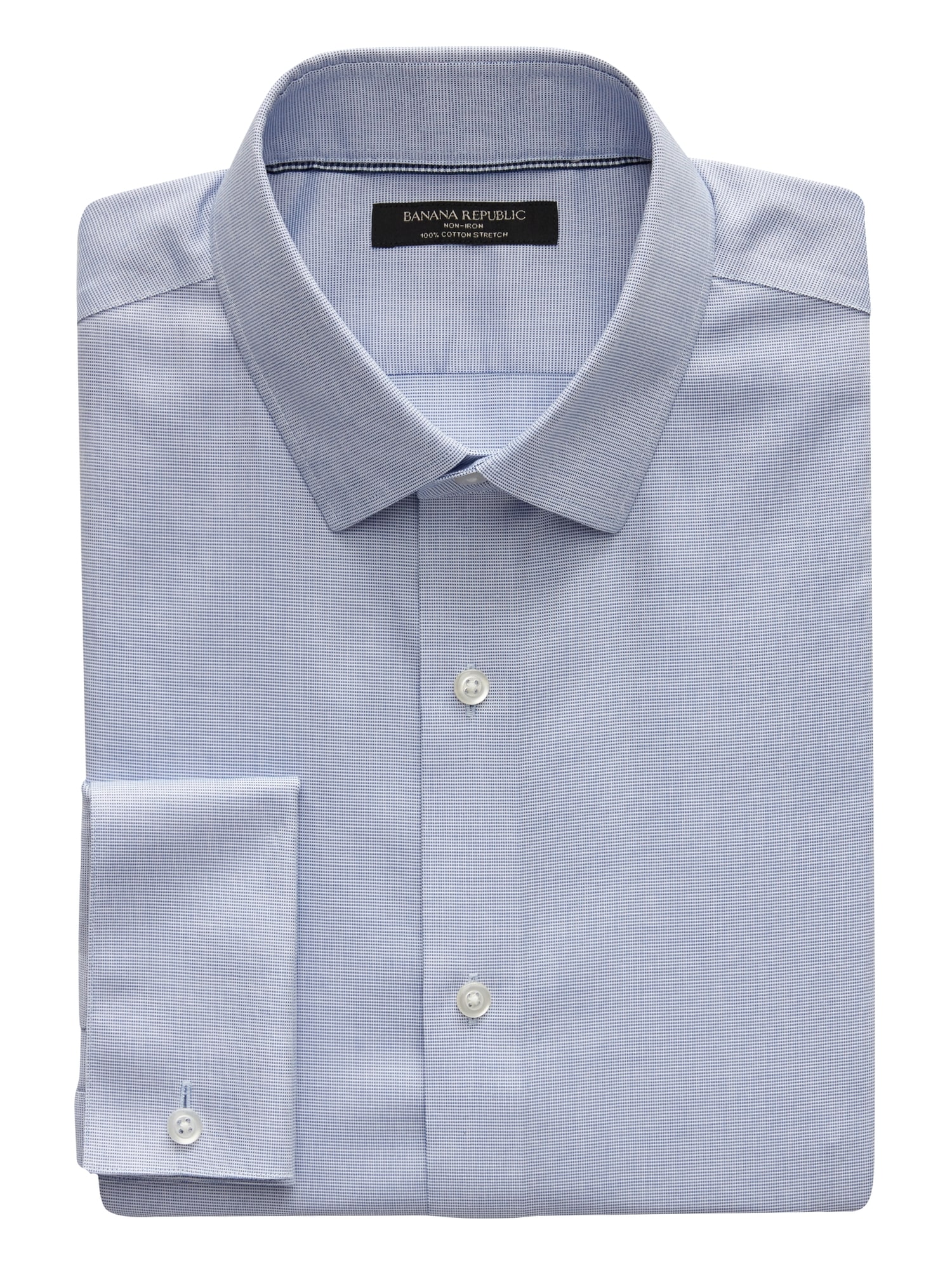 Slim-Fit Non-Iron Dress Shirt with French Cuffs