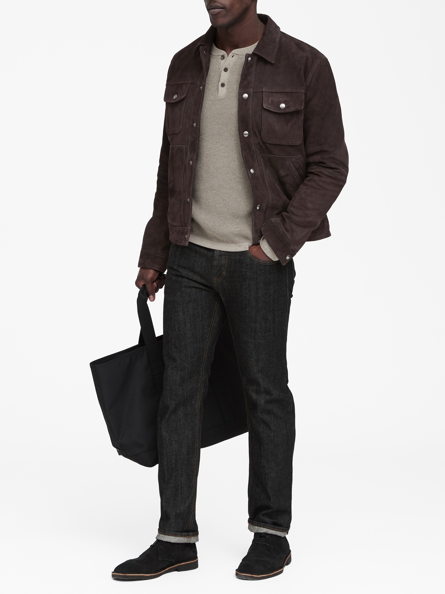 Suede Trucker Jacket | Banana Republic