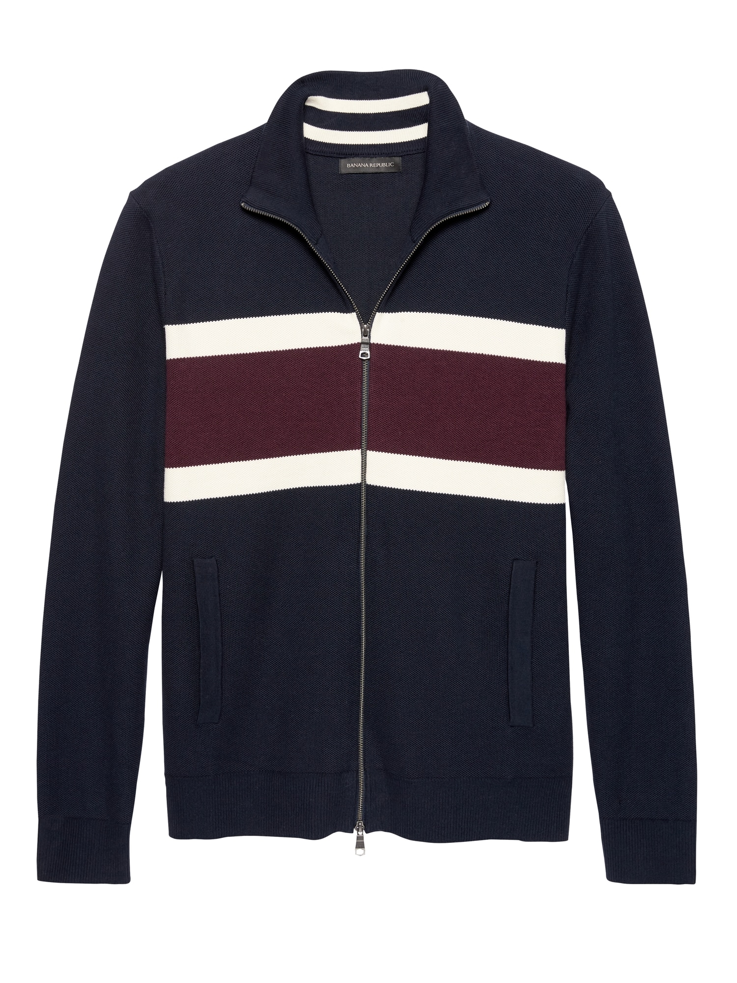 SUPIMA® Cotton Stripe Sweater Jacket