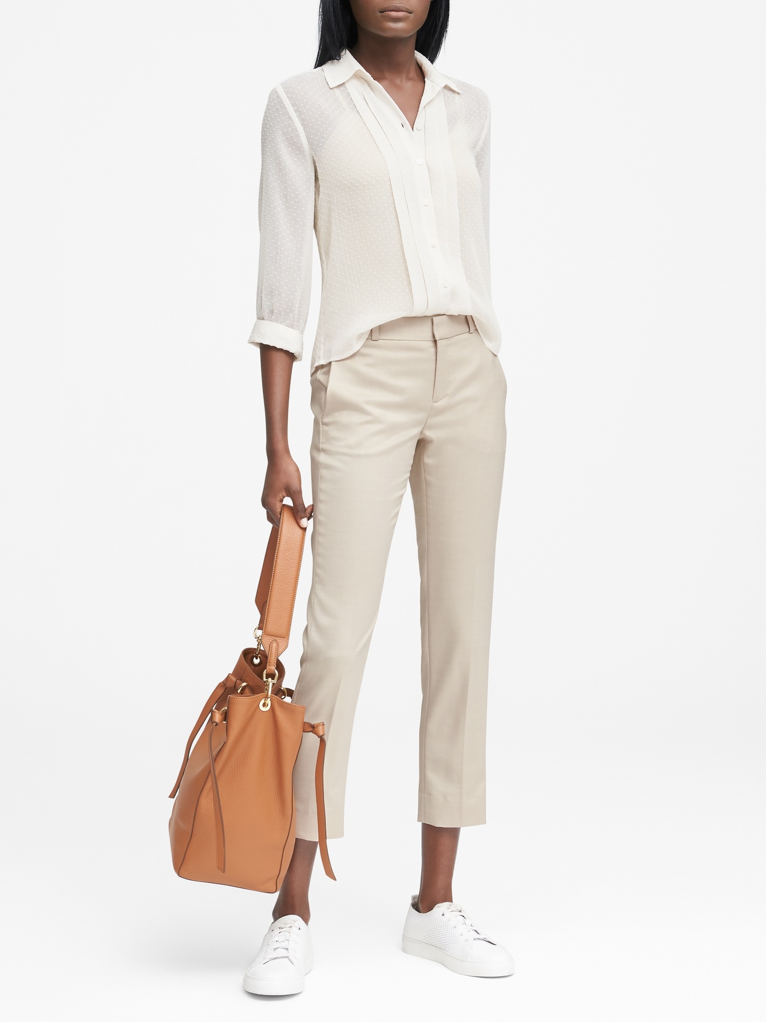 Avery Straight-Fit Wool-Blend Ankle Pant | Banana Republic