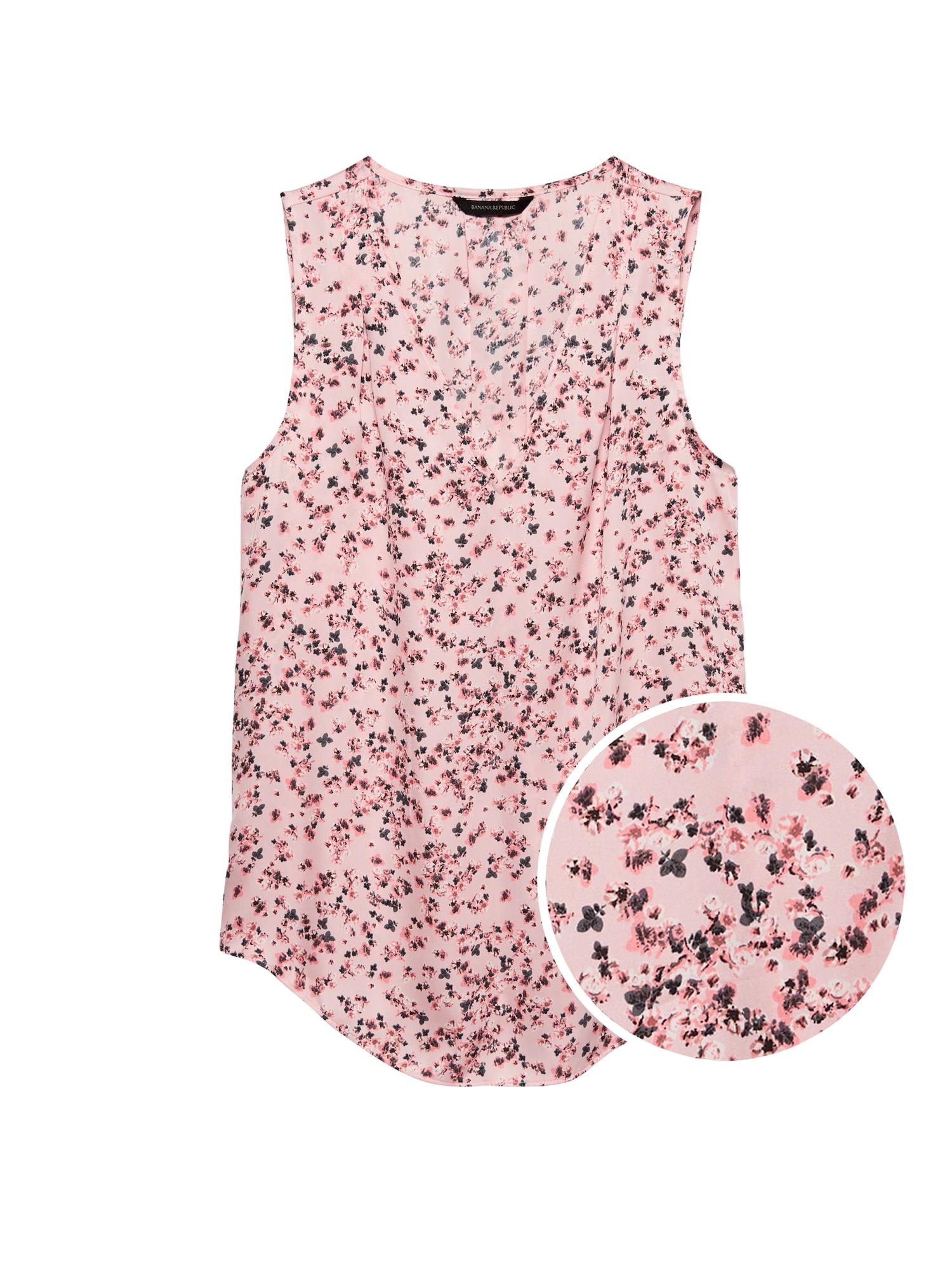 Ditsy Floral Pleated Drapey Tank
