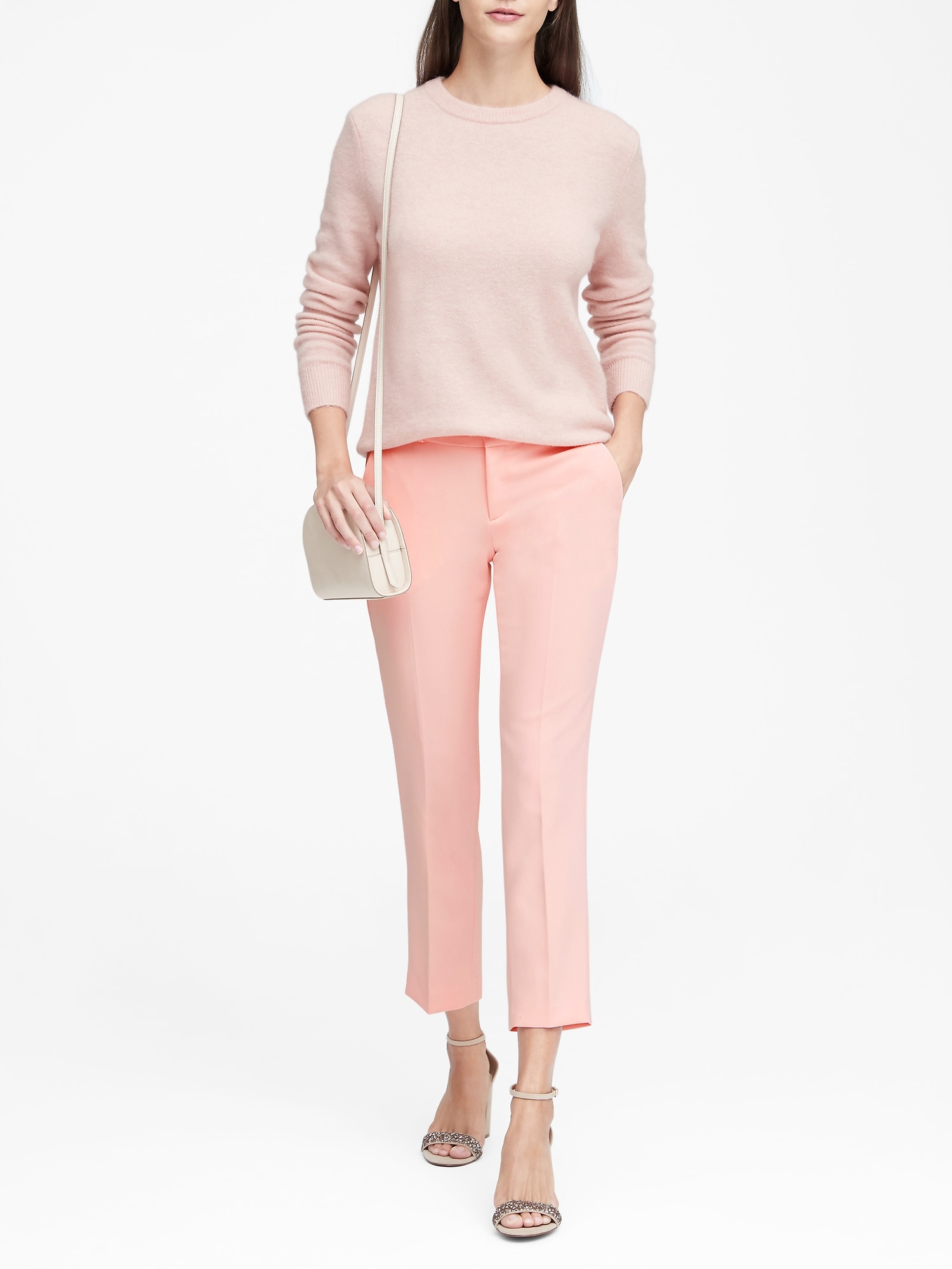 Avery Straight-Fit Solid Ankle Pant