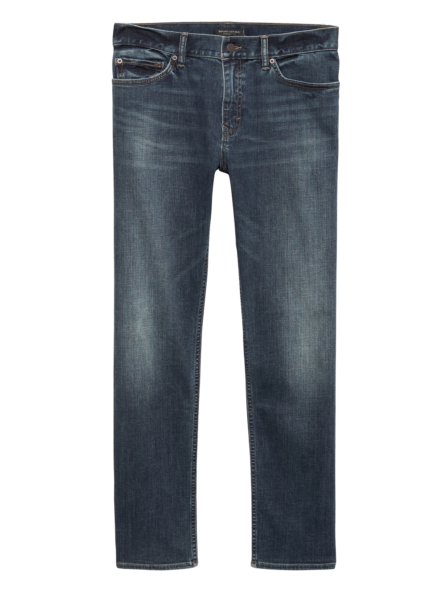 Straight Rapid Movement Denim Medium Wash Jean