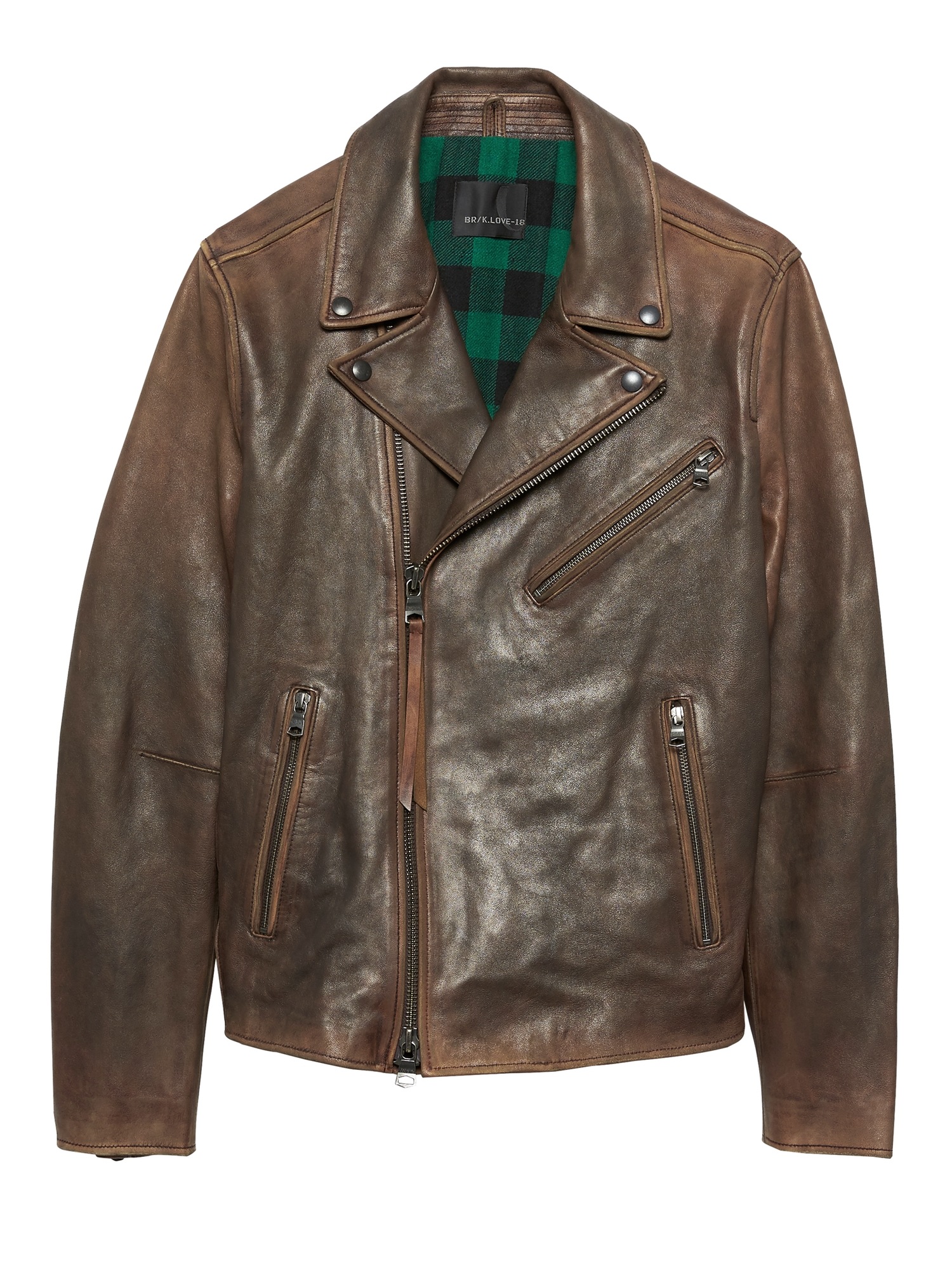 Br X Kevin Love Slim Leather Biker Jacket Banana Republic
