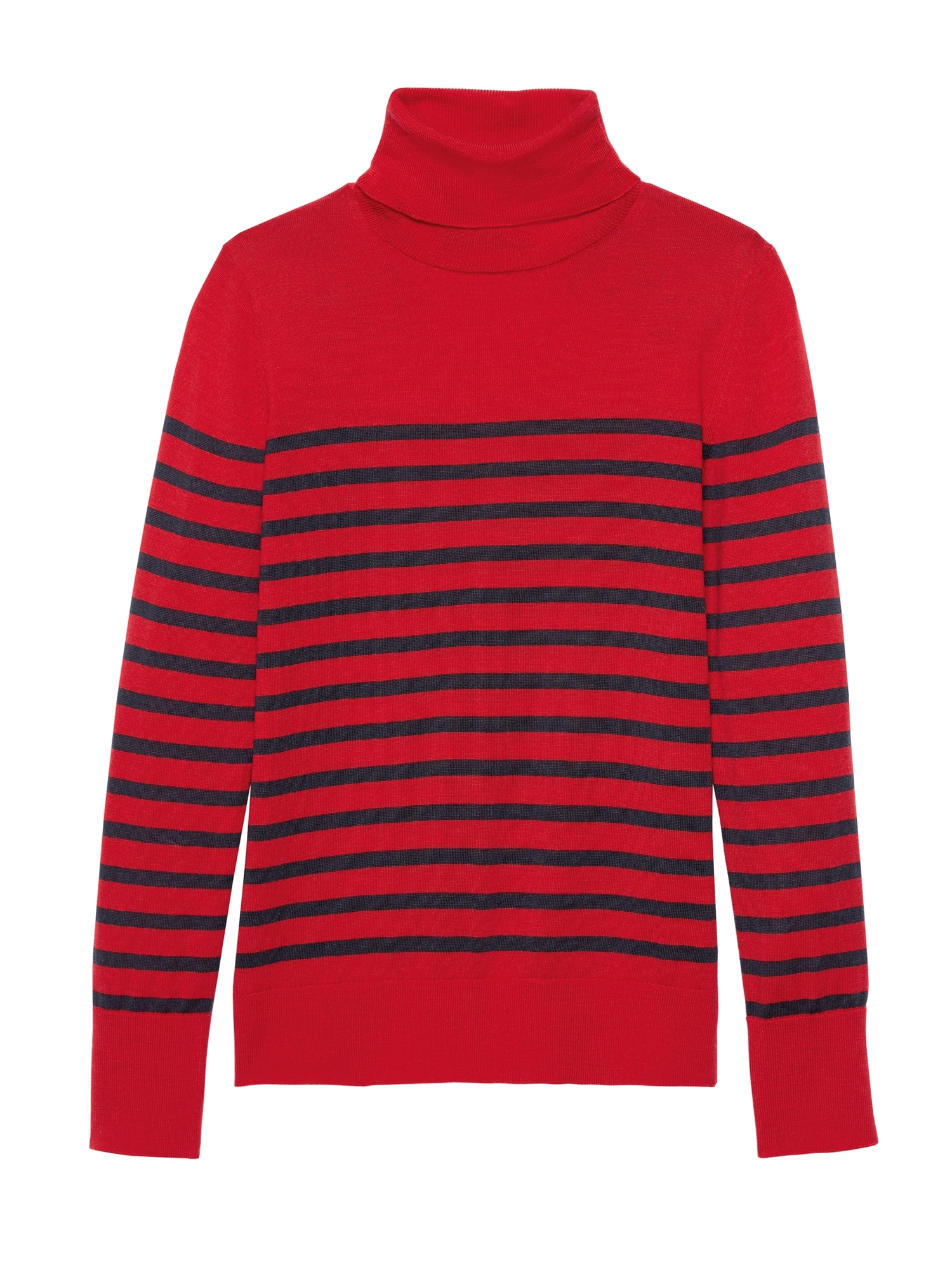 Washable Merino Stripe Turtleneck Sweater | Banana Republic