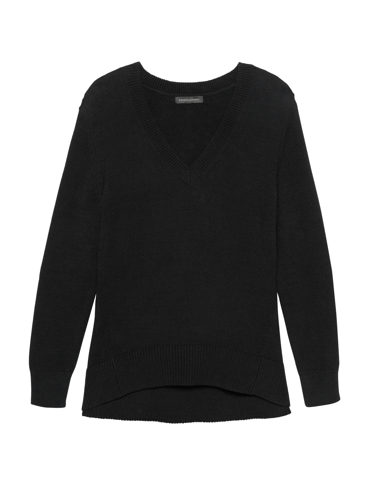 Petite Supersoft Cotton Blend Boyfriend V-Neck Sweater
