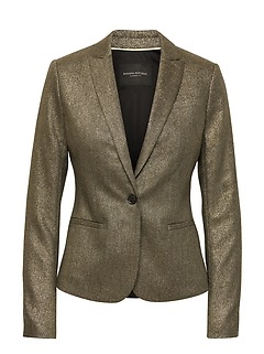 petite business attire clothing twill blazer metallic classic clothes banana republic bananarepublic