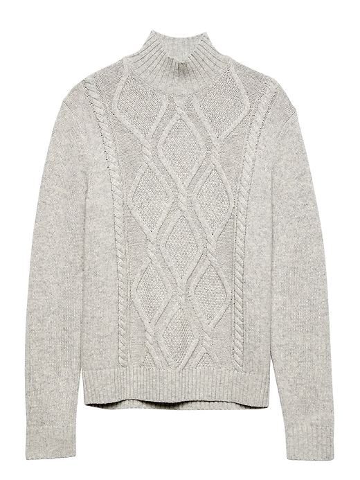 Cable-Knit Mock-Neck Sweater | Banana Republic