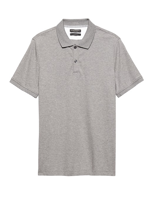 1 of 8 showing, with the color Heather Gray of product Luxury-Touch Polo
