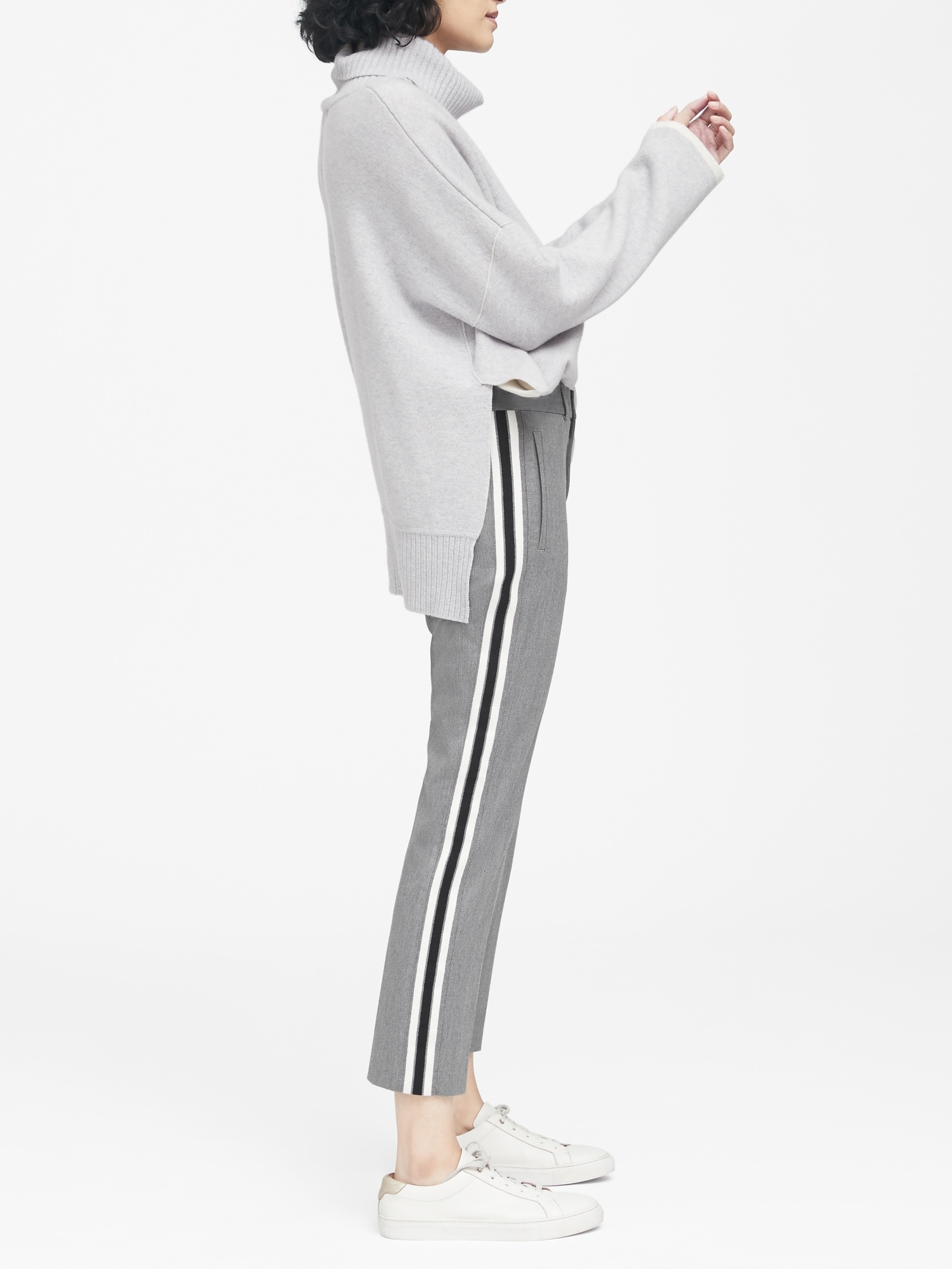 Avery Straight-Fit Side-Stripe Ankle Pant