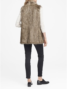 Faux Fur Vest | Banana Republic