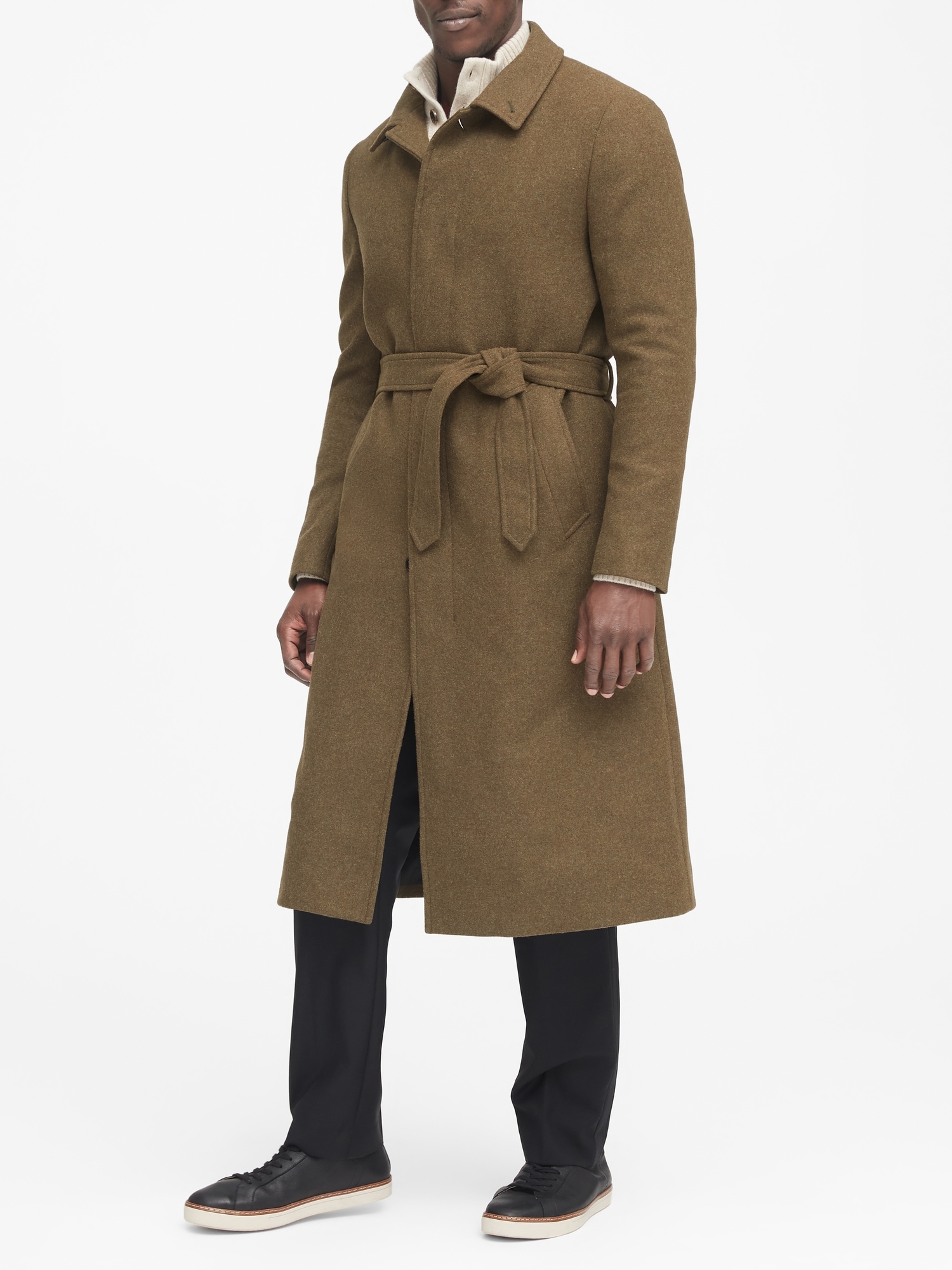 Men's Balmacaan Wool Coat