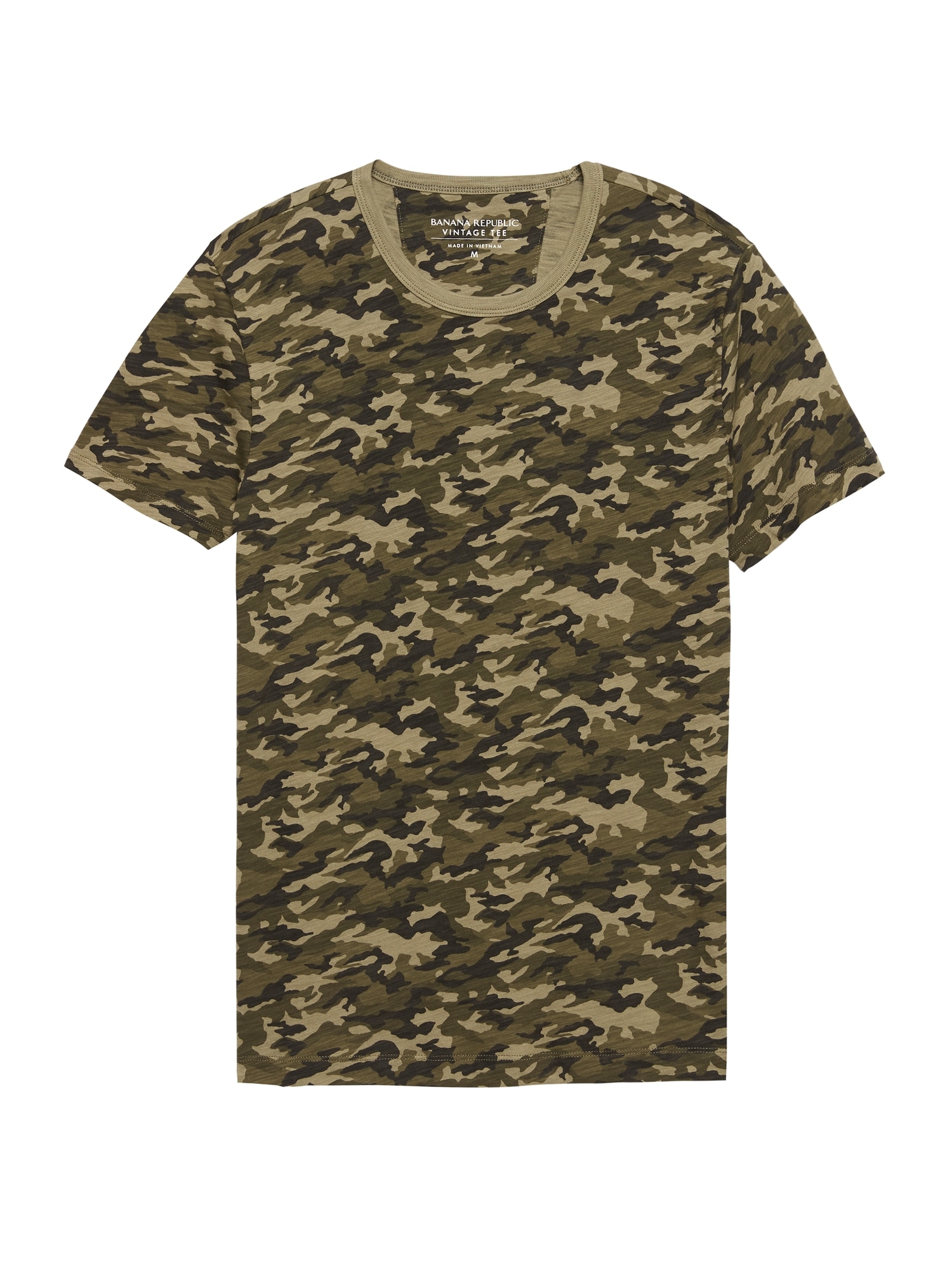 Vintage 100% Cotton Camo Crew-Neck T-Shirt | Banana Republic