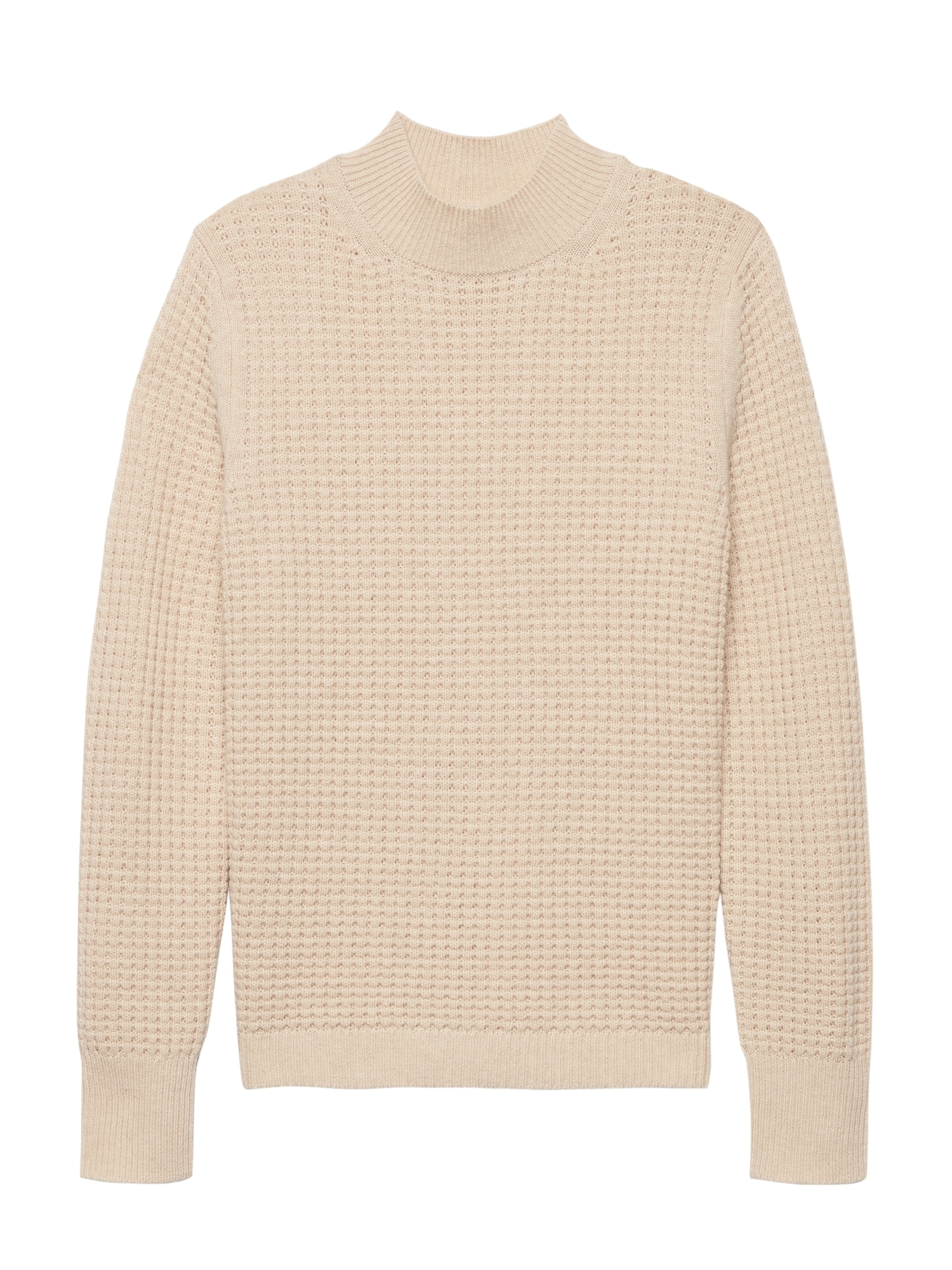 Washable Wool-Cashmere Mock-Neck Sweater | Banana Republic