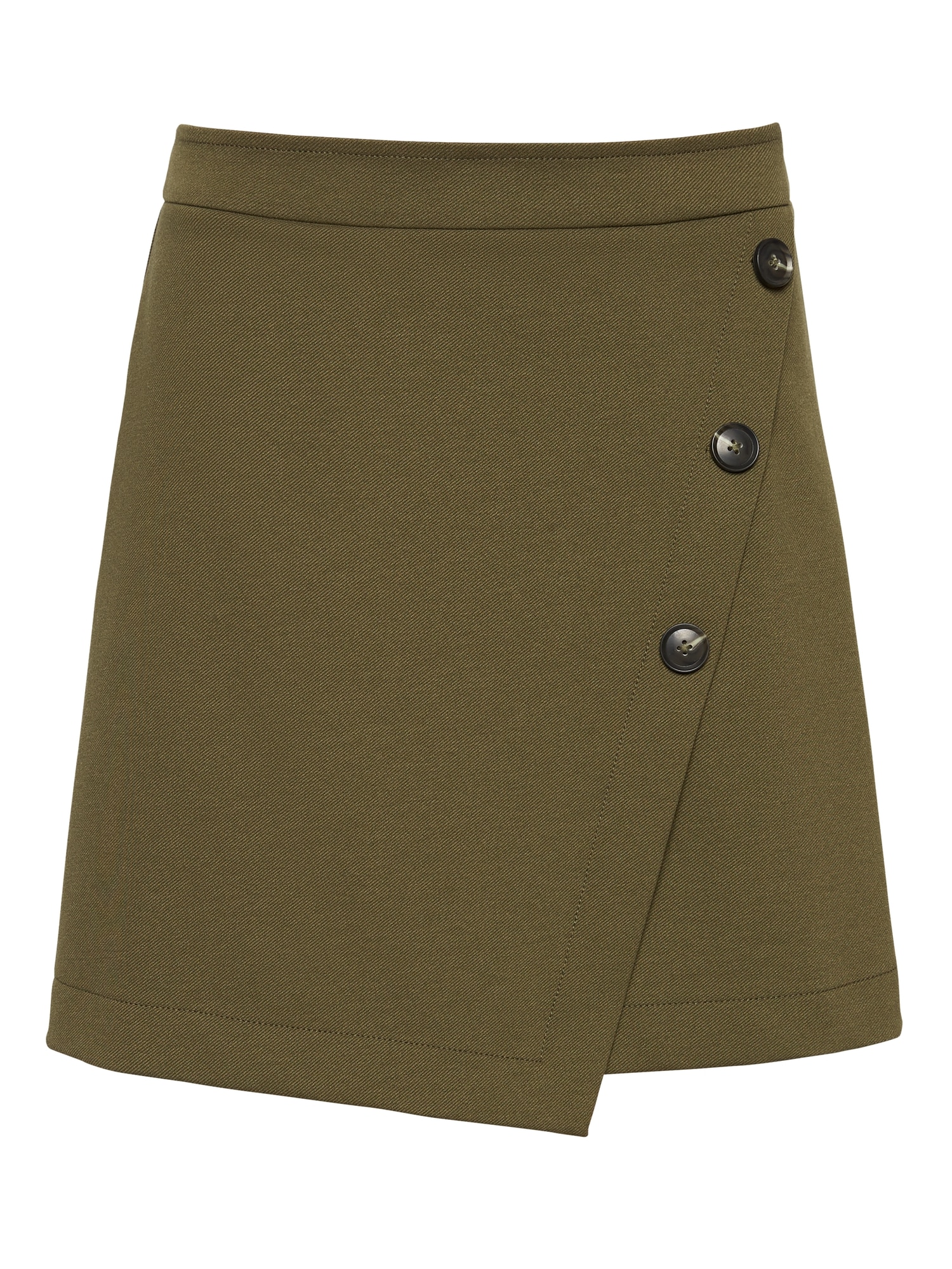 Wrap-Front Mini Skirt