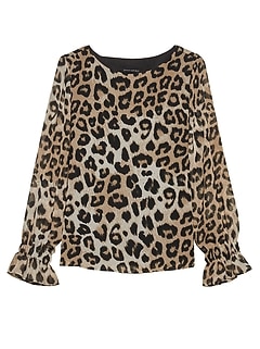 banana republic leopard shirt