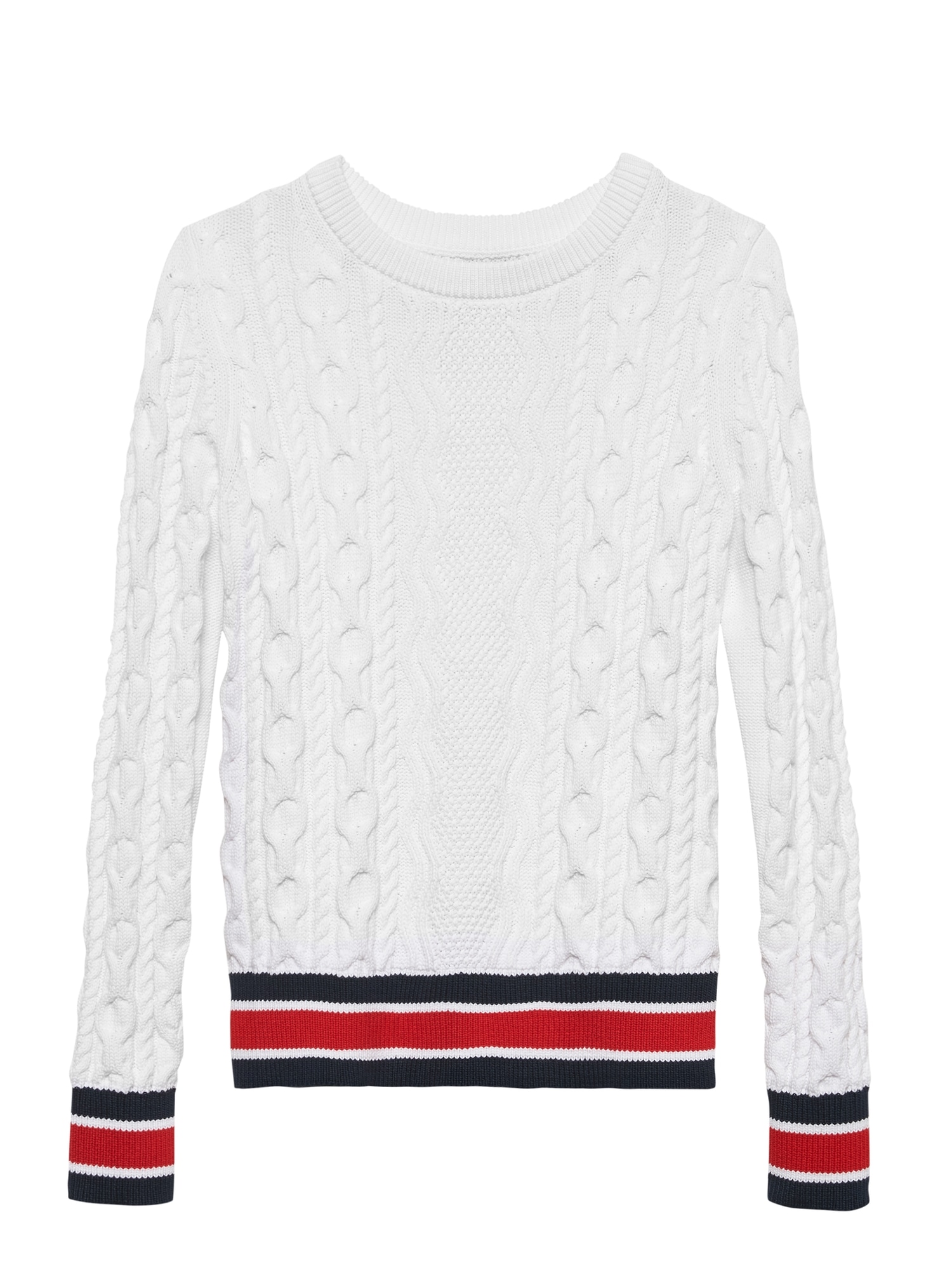 Varsity Cable-Knit Sweater