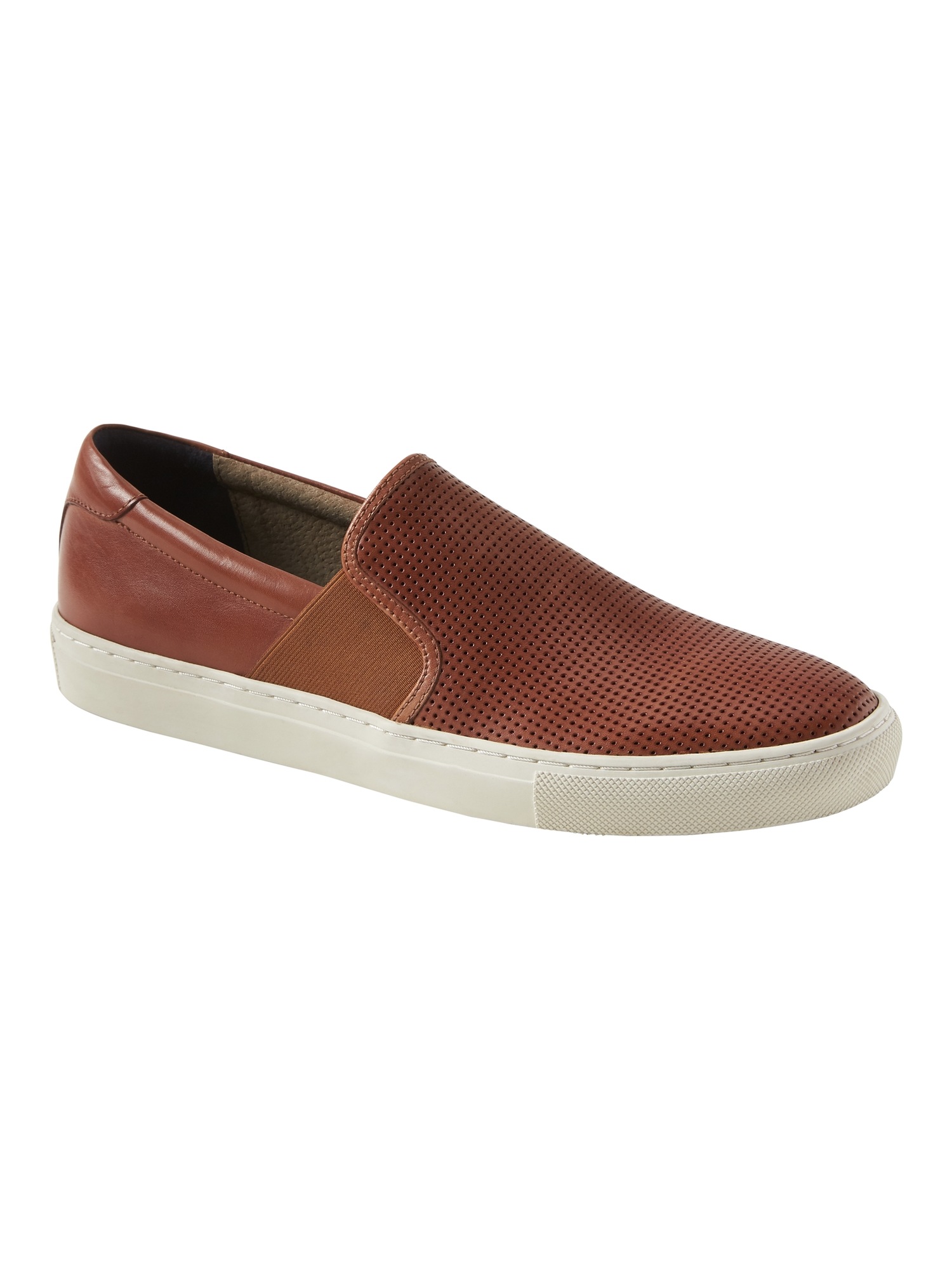 Dylin Perforated Leather Slip-On Sneaker